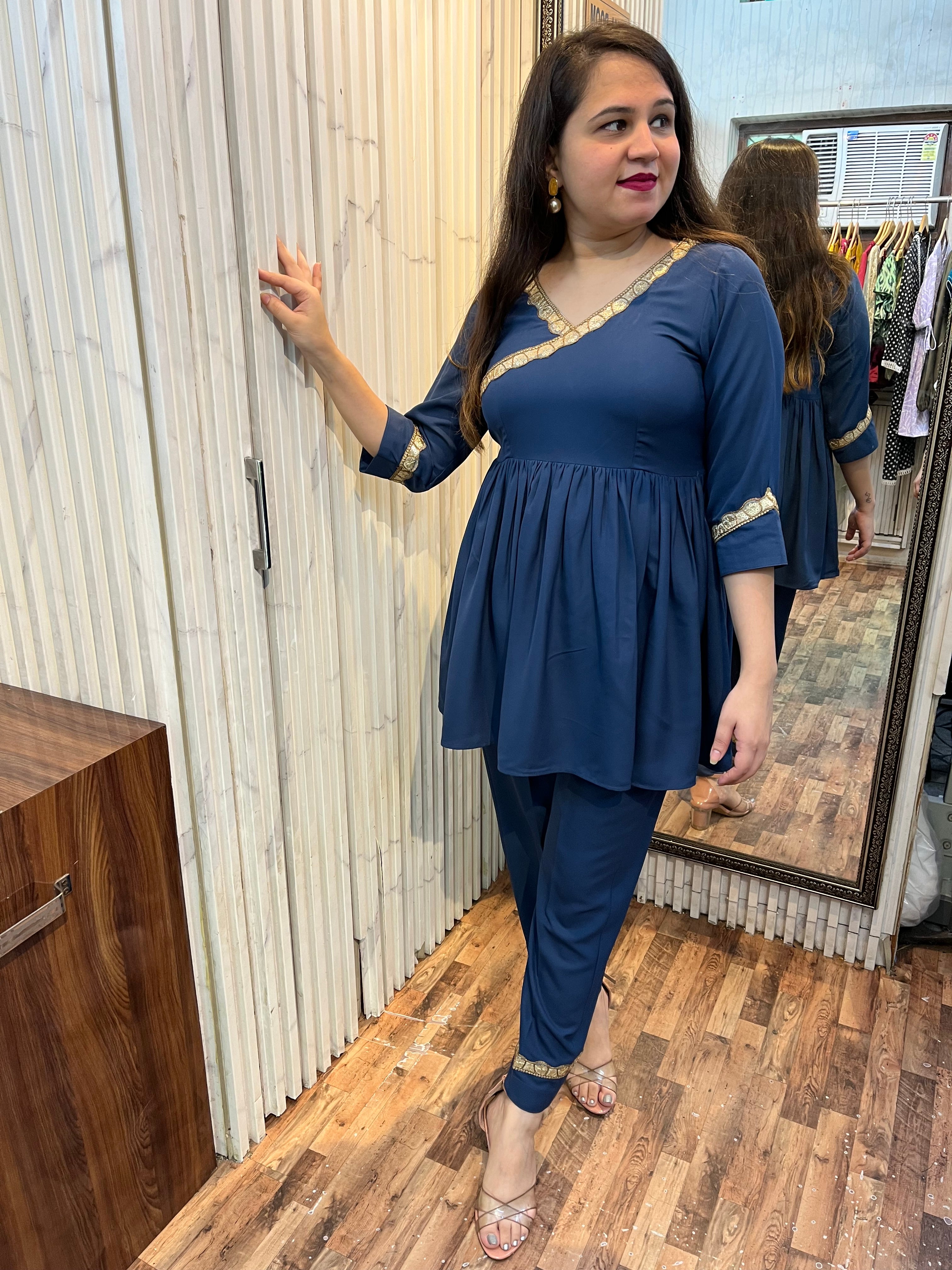 Blue Angrakha Coord