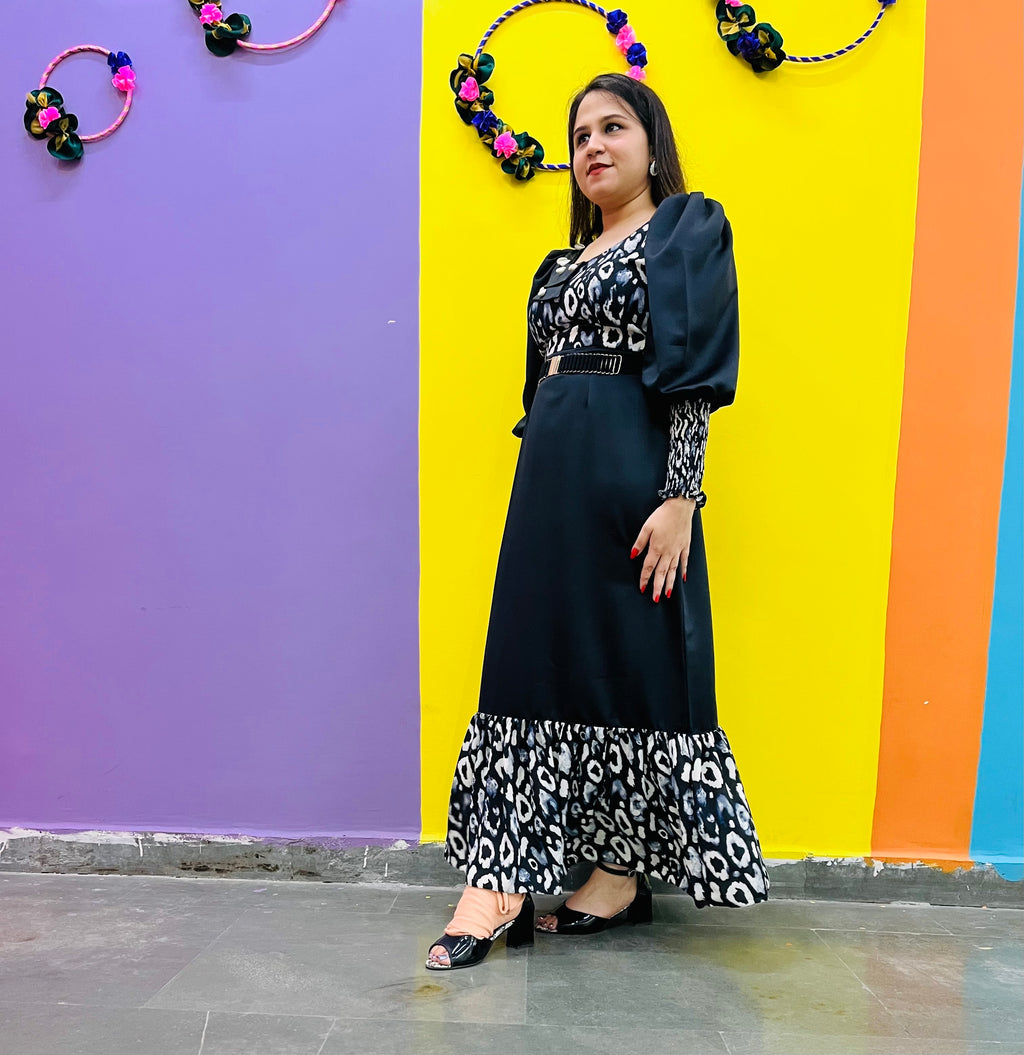 Double Georgette Crepe Maxi Dress