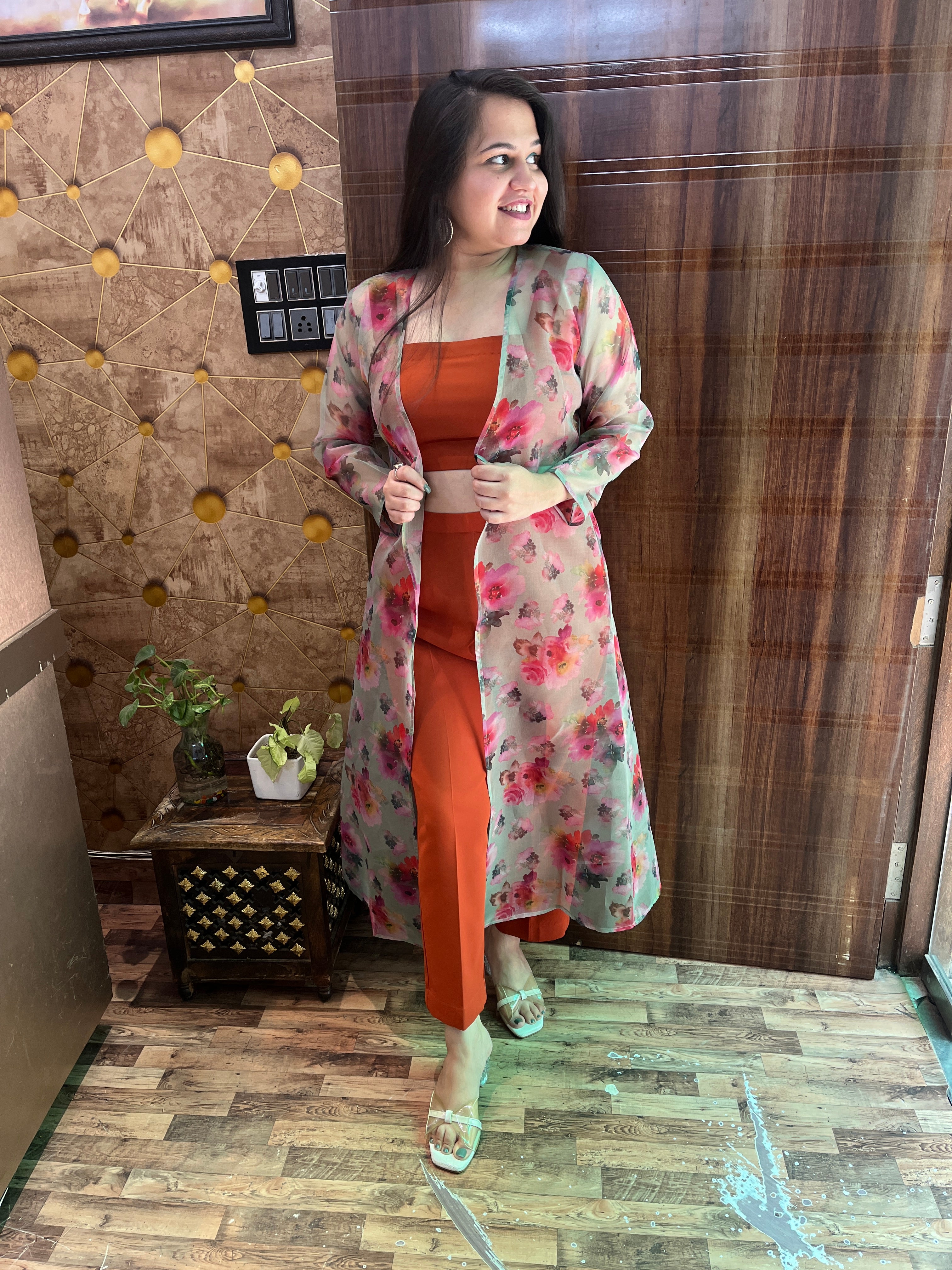 Double Georgette Organza 3 Piece Set