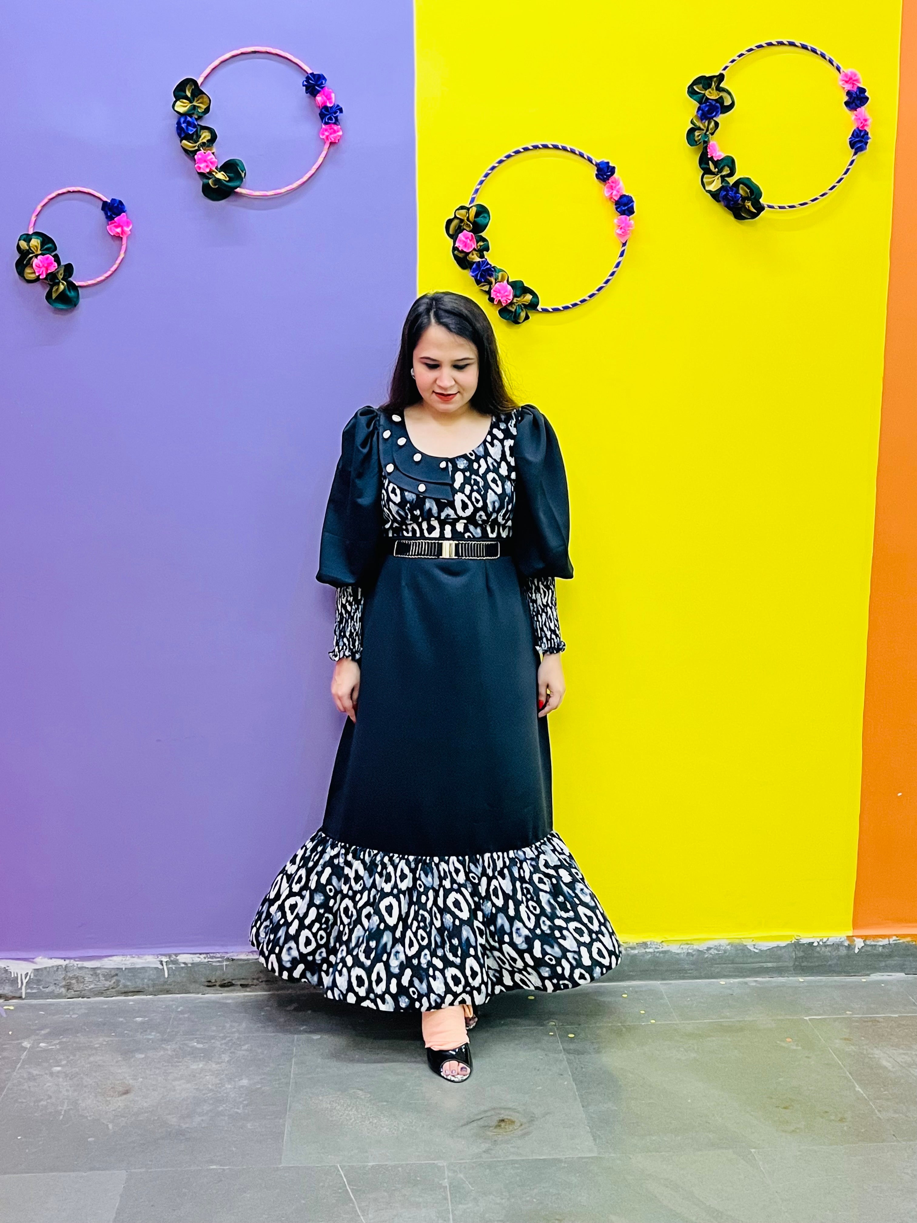 Double Georgette Crepe Maxi Dress