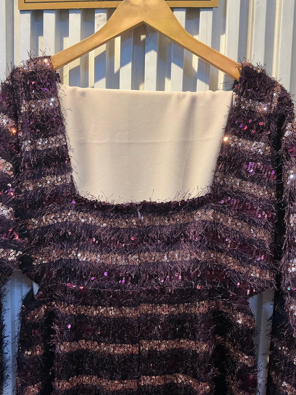 Fringes Sequins A-Line Long Dress