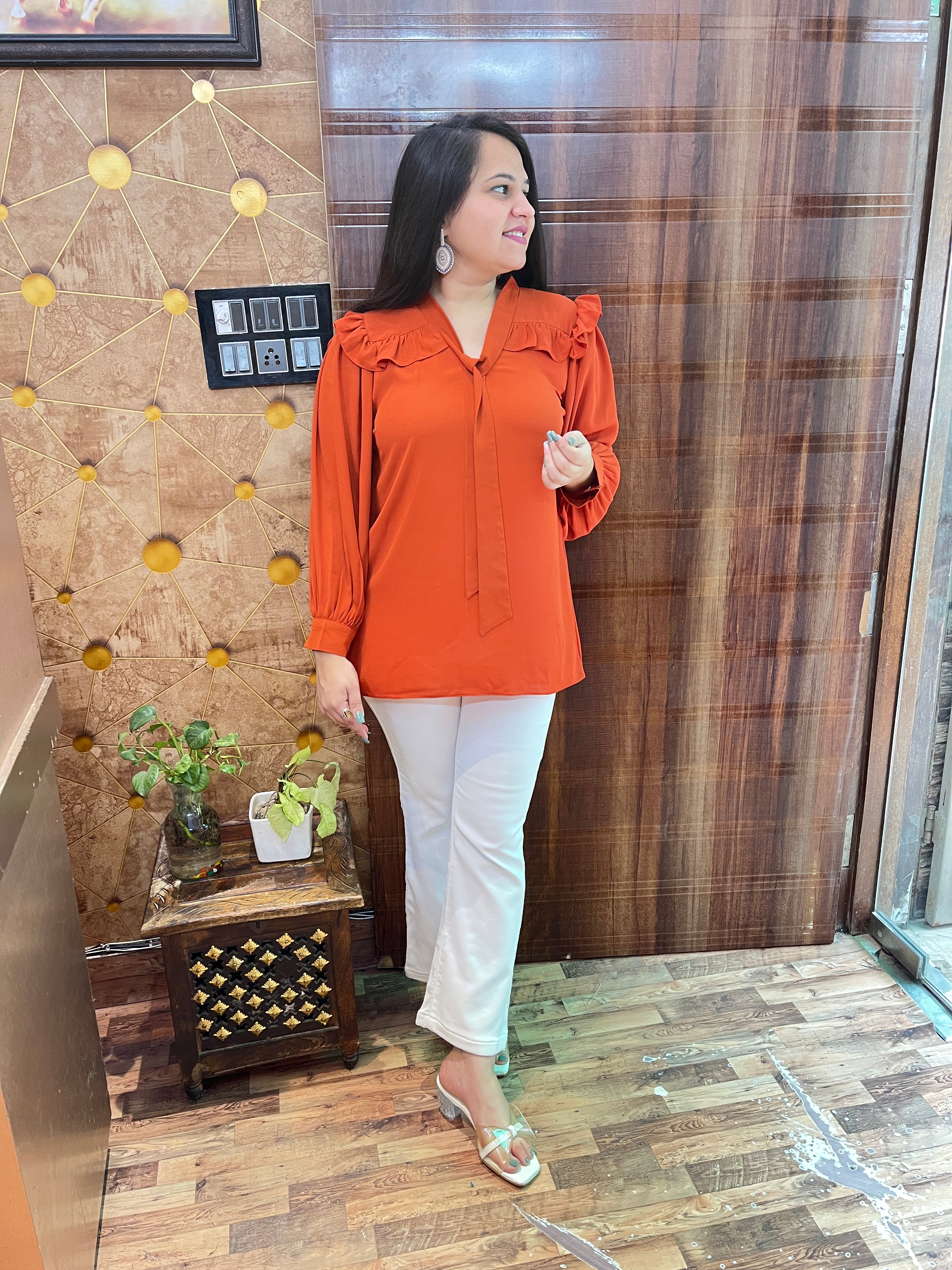 Double Georgette Frill Top