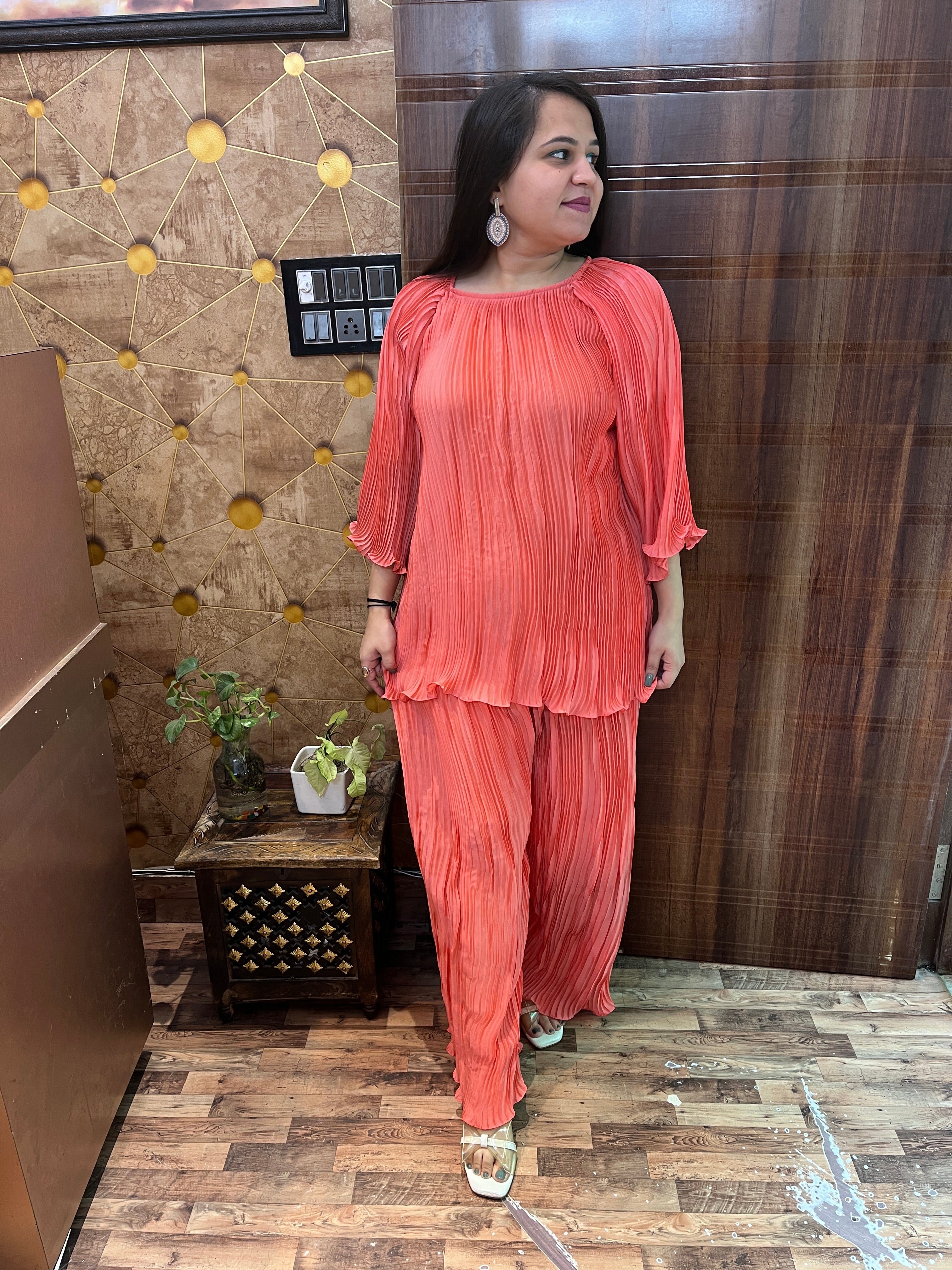 Pleated Georgette Coord Set