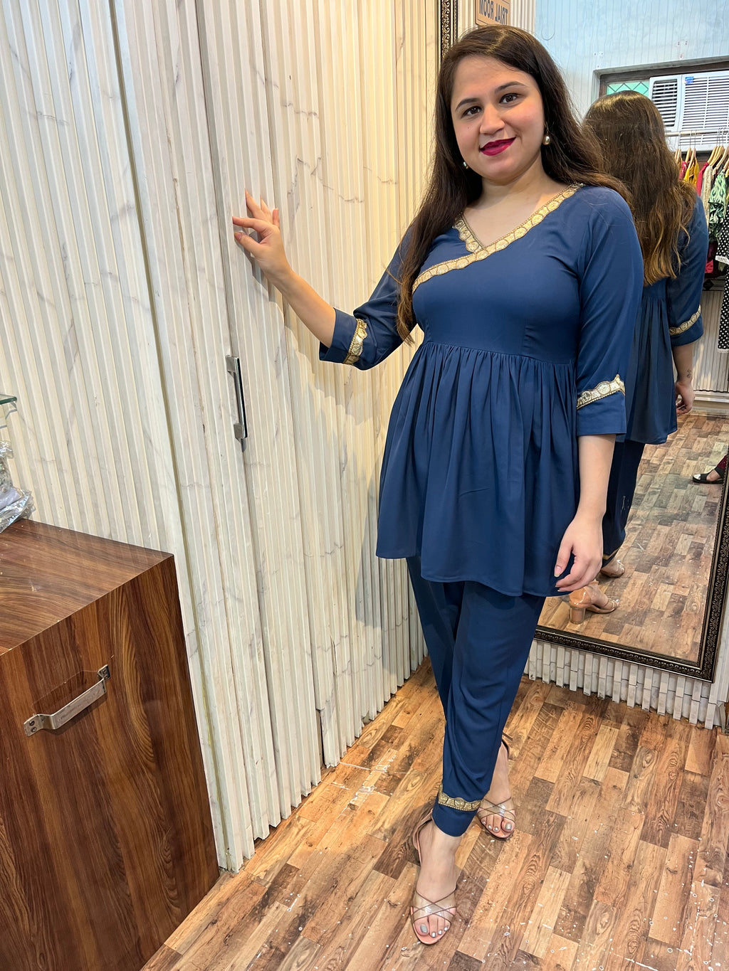 Blue Angrakha Coord