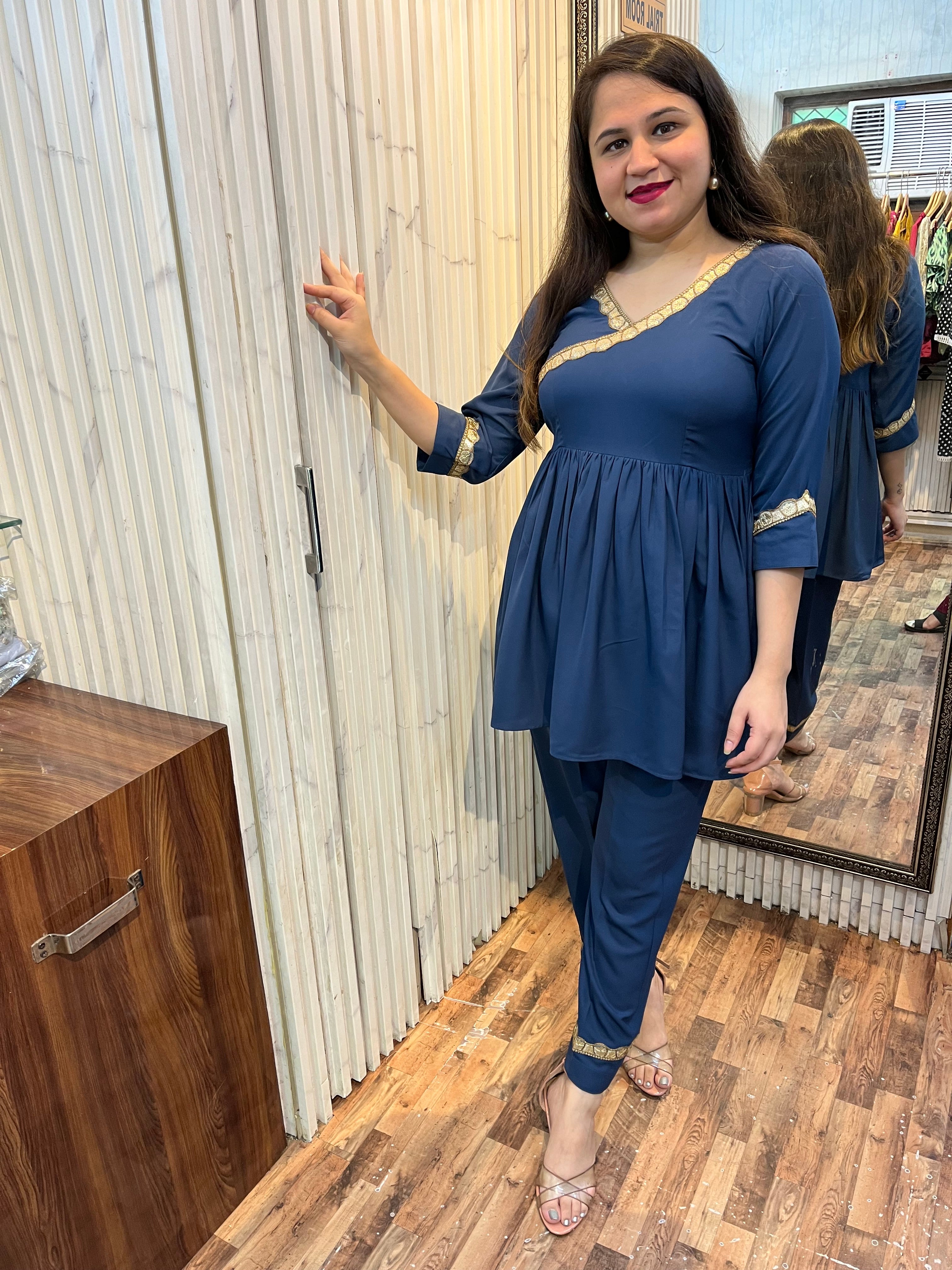 Blue Angrakha Coord