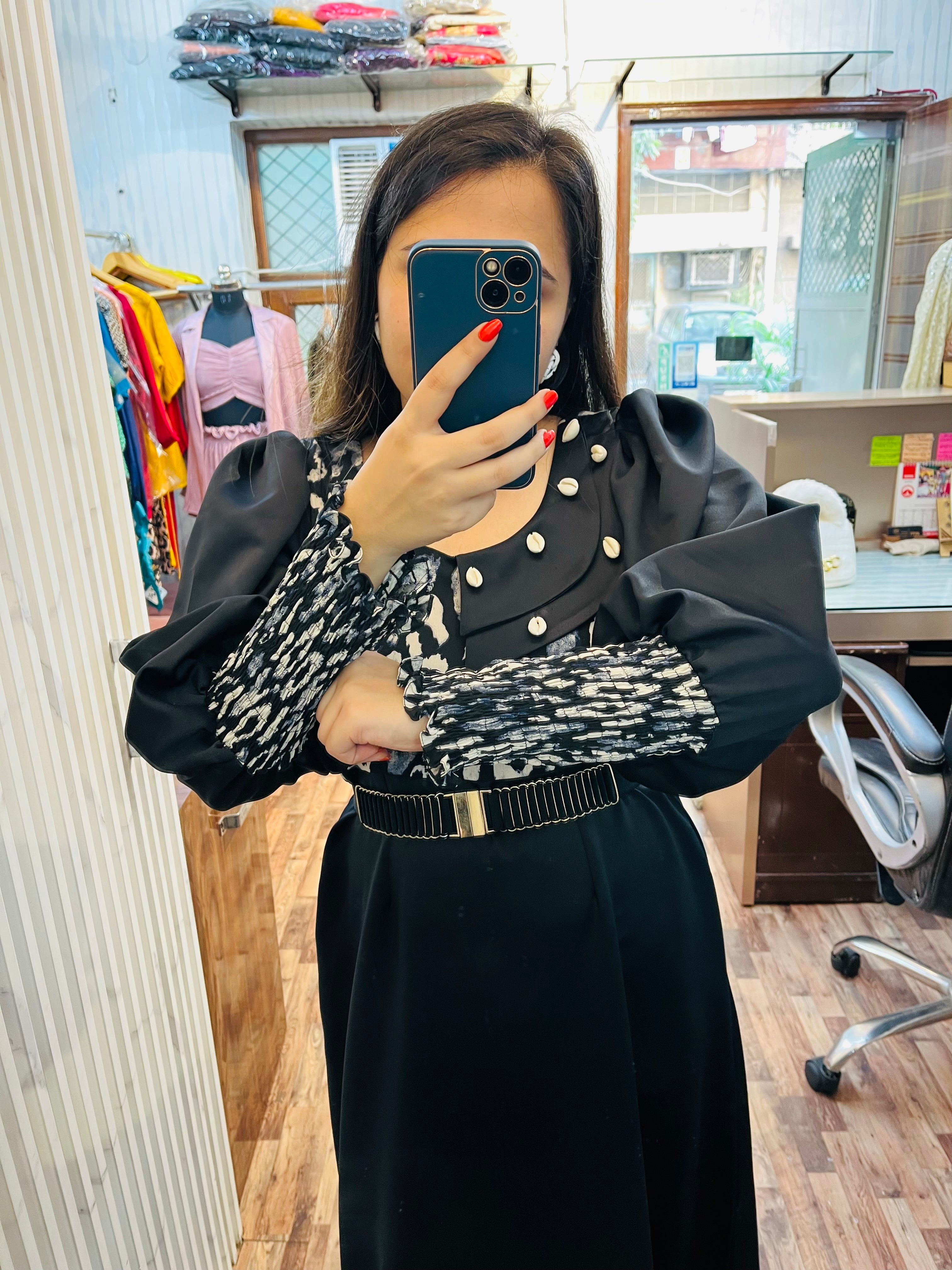 Double Georgette Crepe Maxi Dress