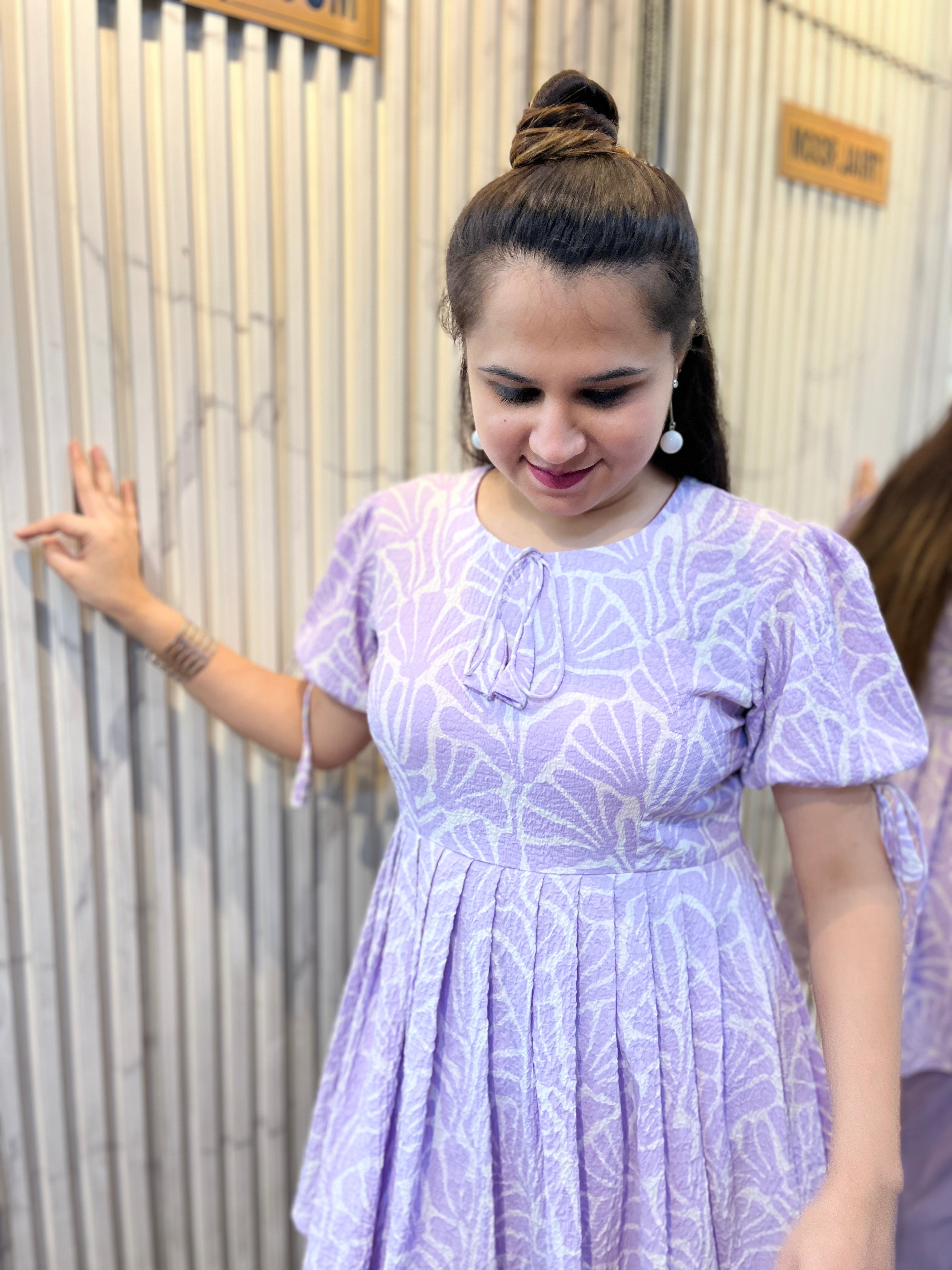 Lavender Abstract Flared Coord