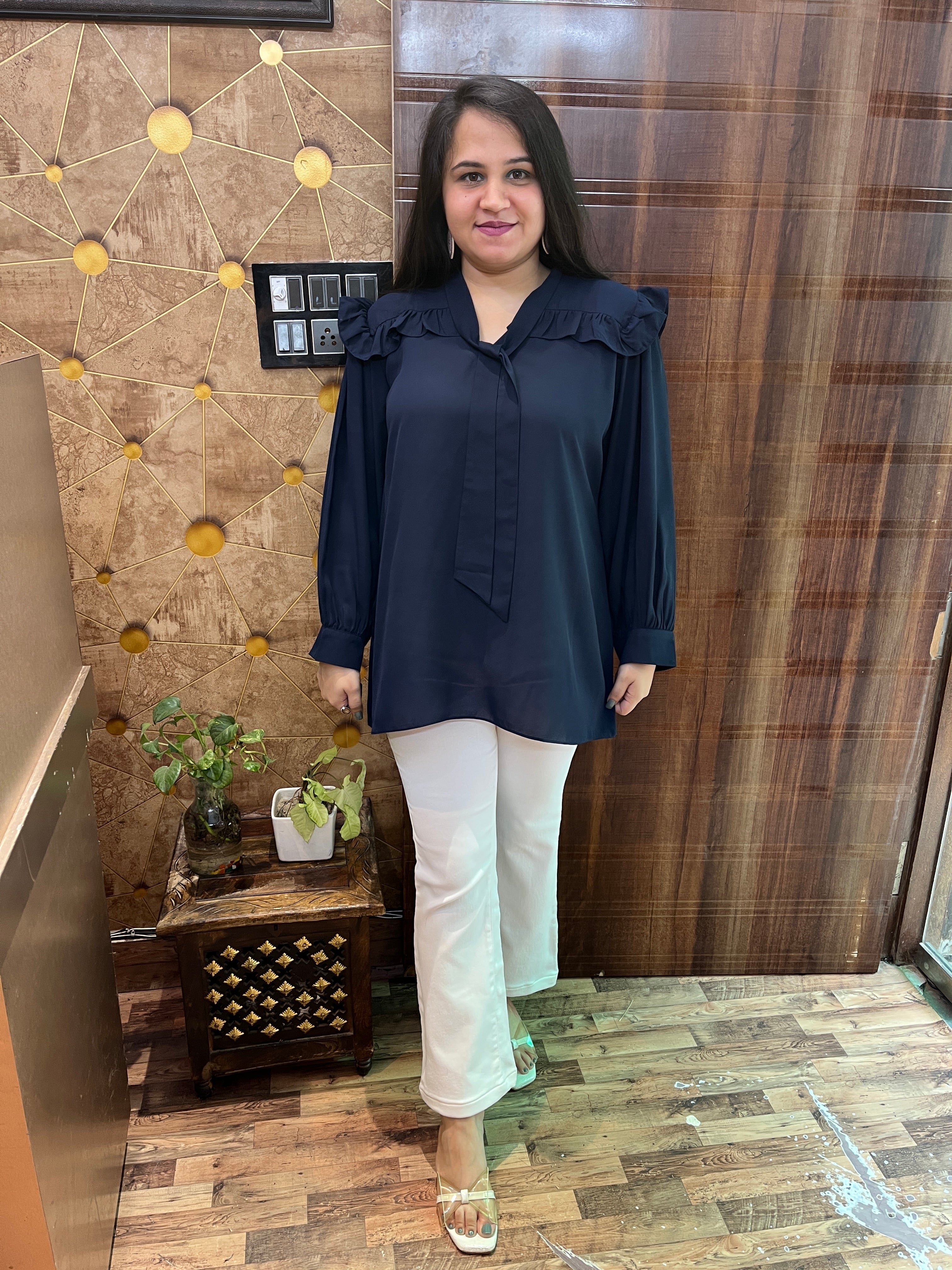 Double Georgette Frill Top
