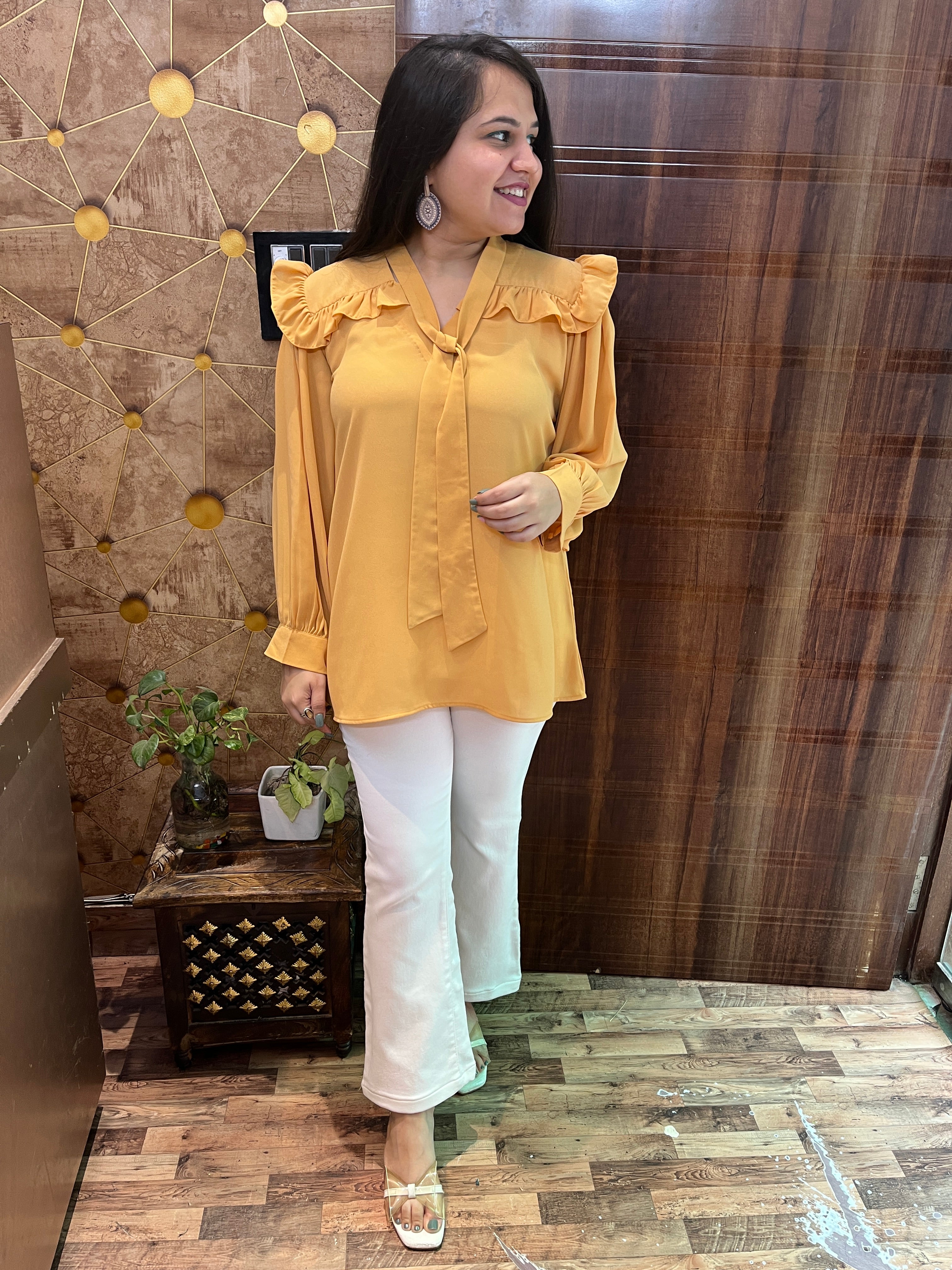 Double Georgette Frill Top