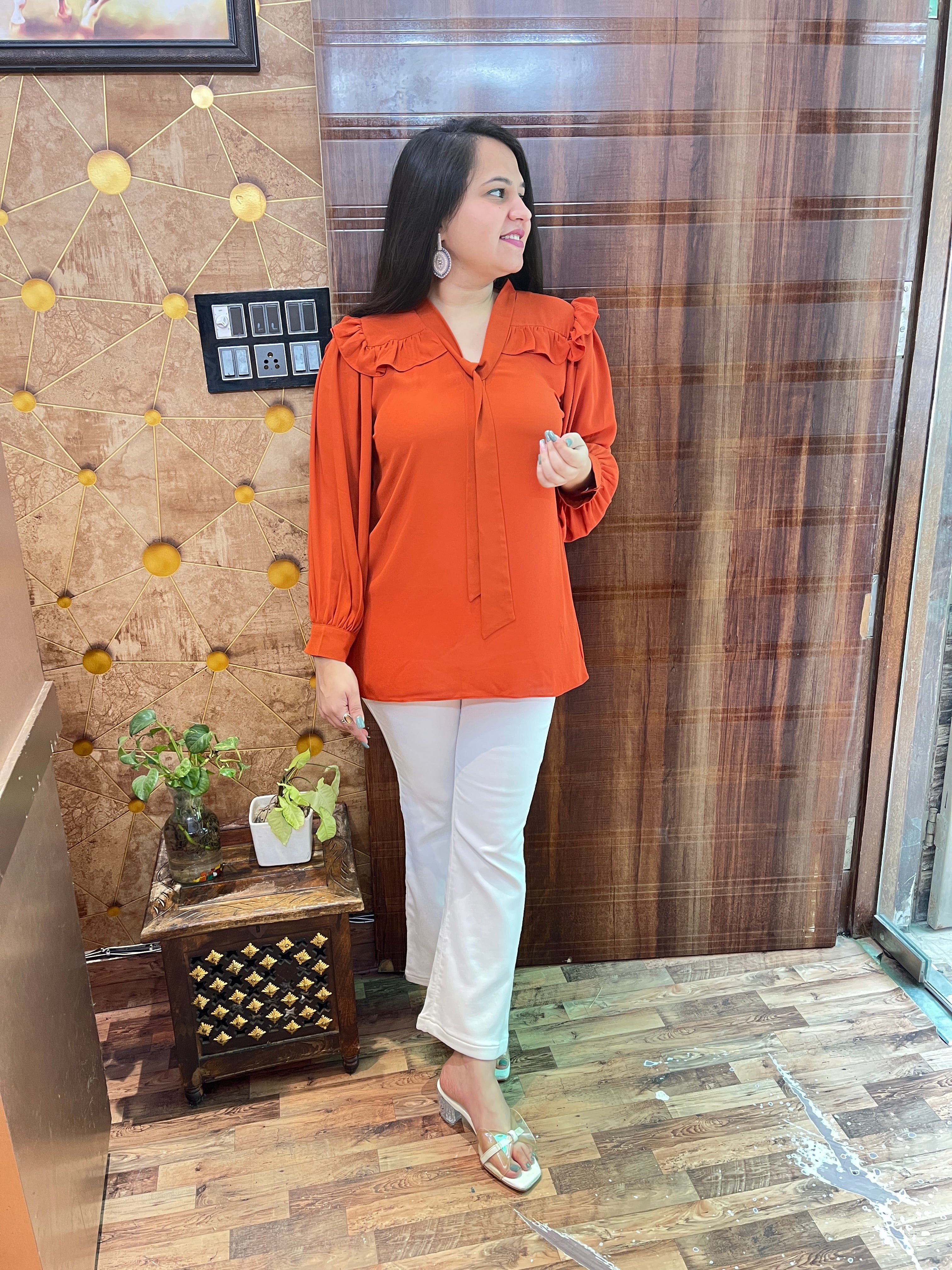 Double Georgette Frill Top