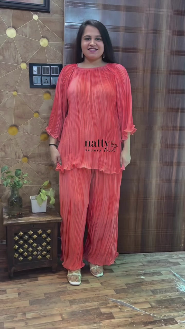 Pleated Georgette Coord Set