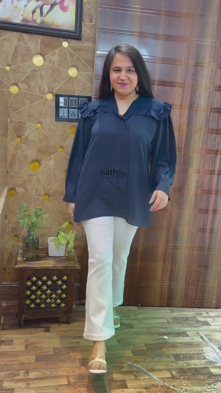 Double Georgette Frill Top