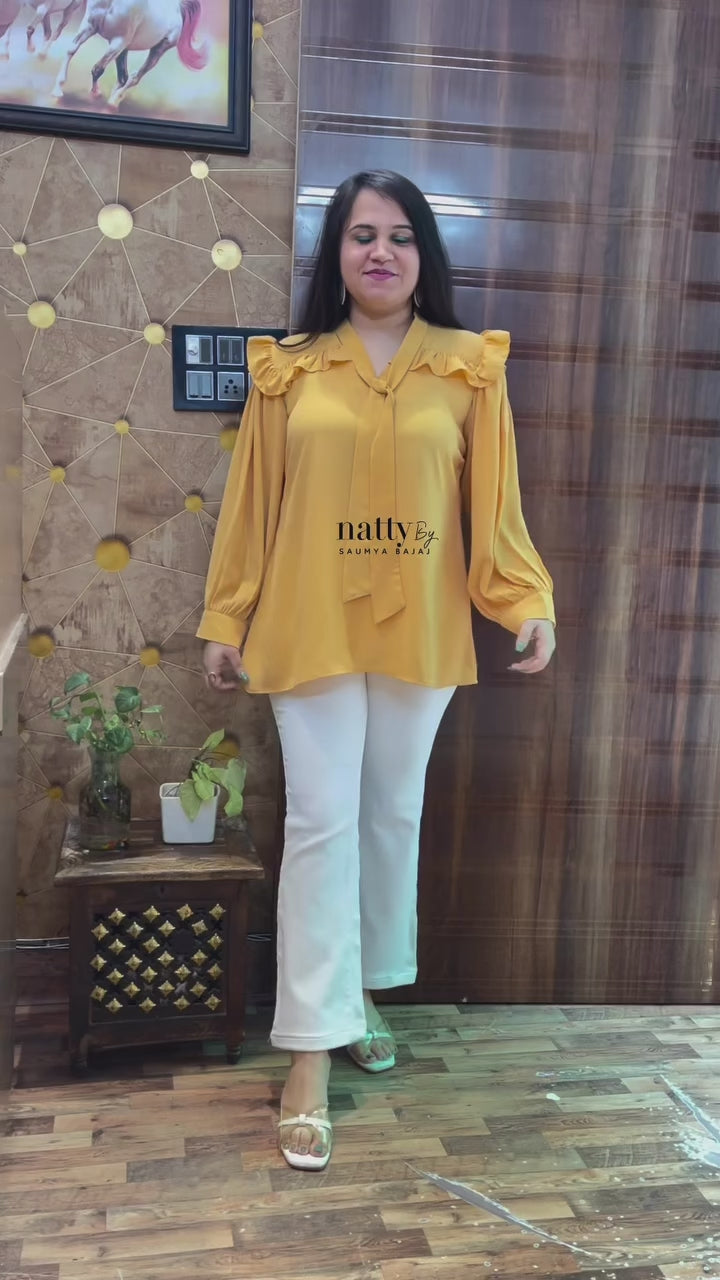 Double Georgette Frill Top
