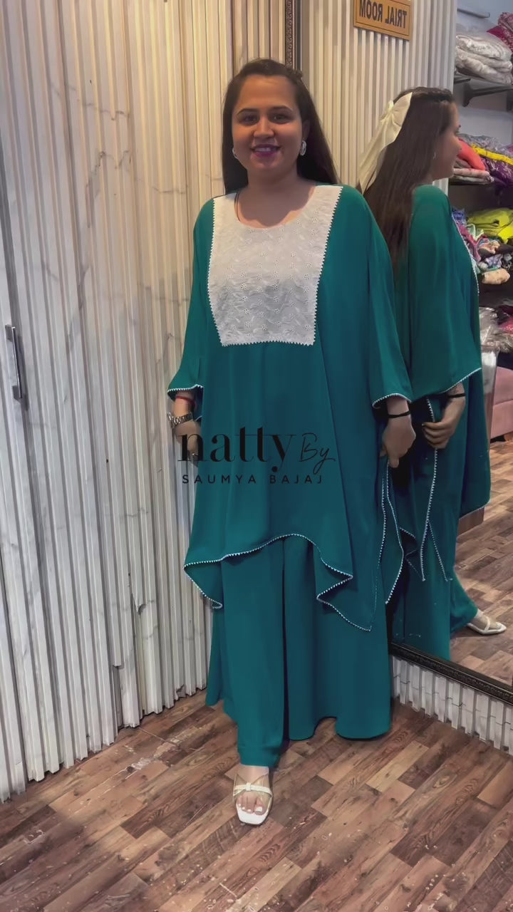Double Georgette Kaftan Sharara Coord